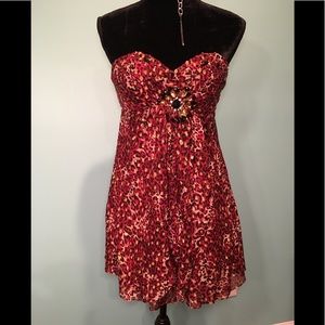 Bebe Strapless Embellished dress Size XS